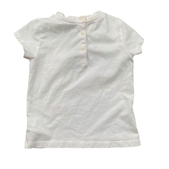 Ralph Lauren Purple Label White Polo Bear Cotton Embroidered Tee in Size 24M - Picture 3 of 10